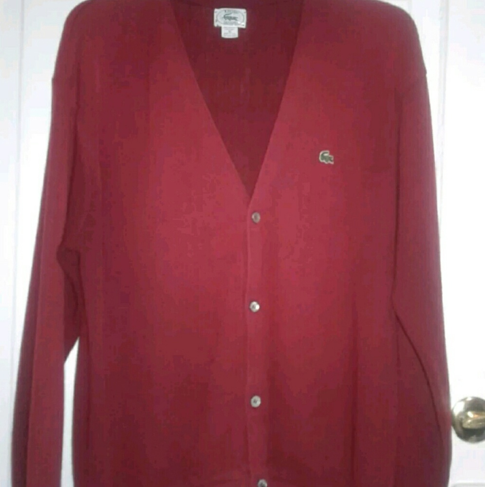 Vintage 1980s Lacoste Cardigan  XL